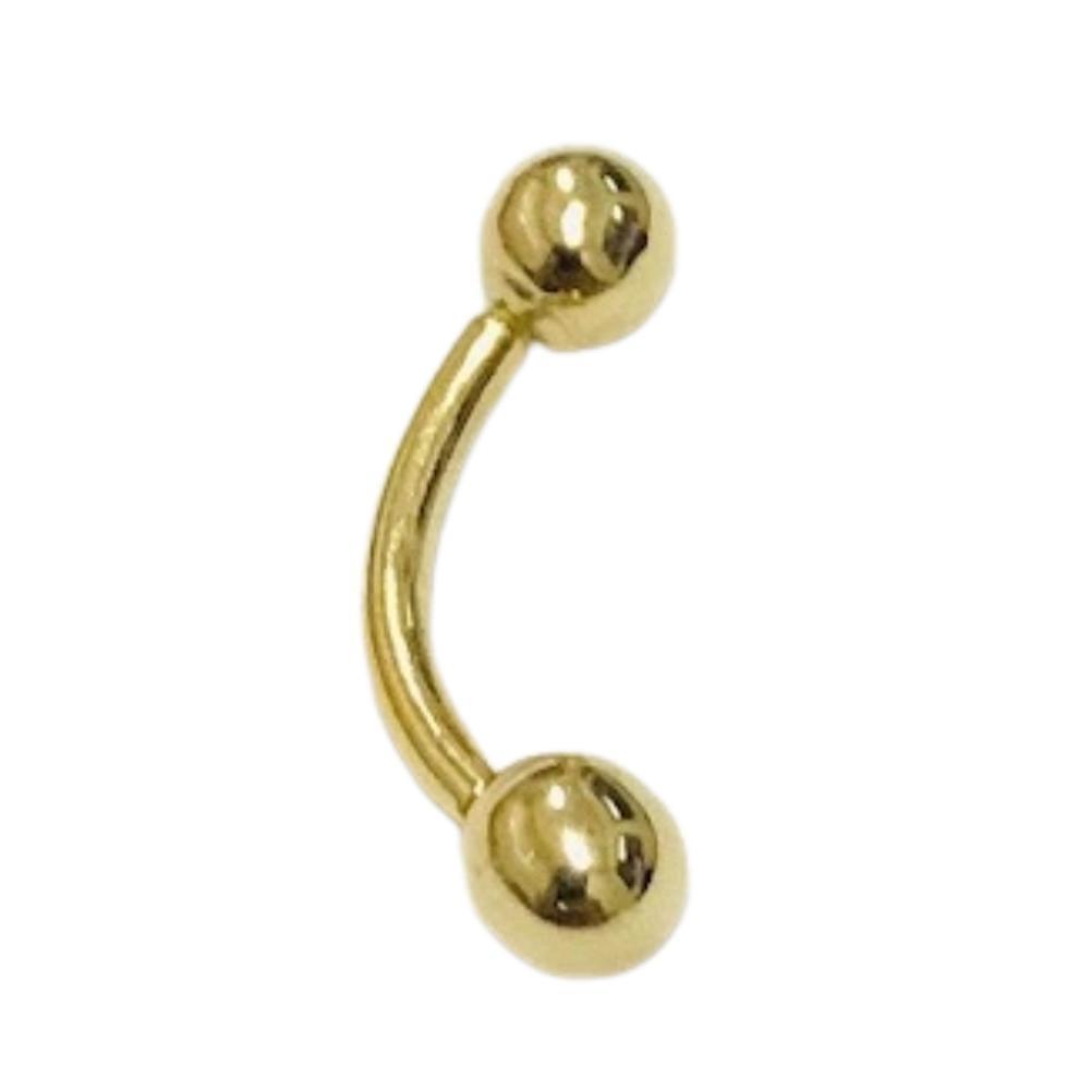 Miniatura Piercing Ouro Dourado Brx0100