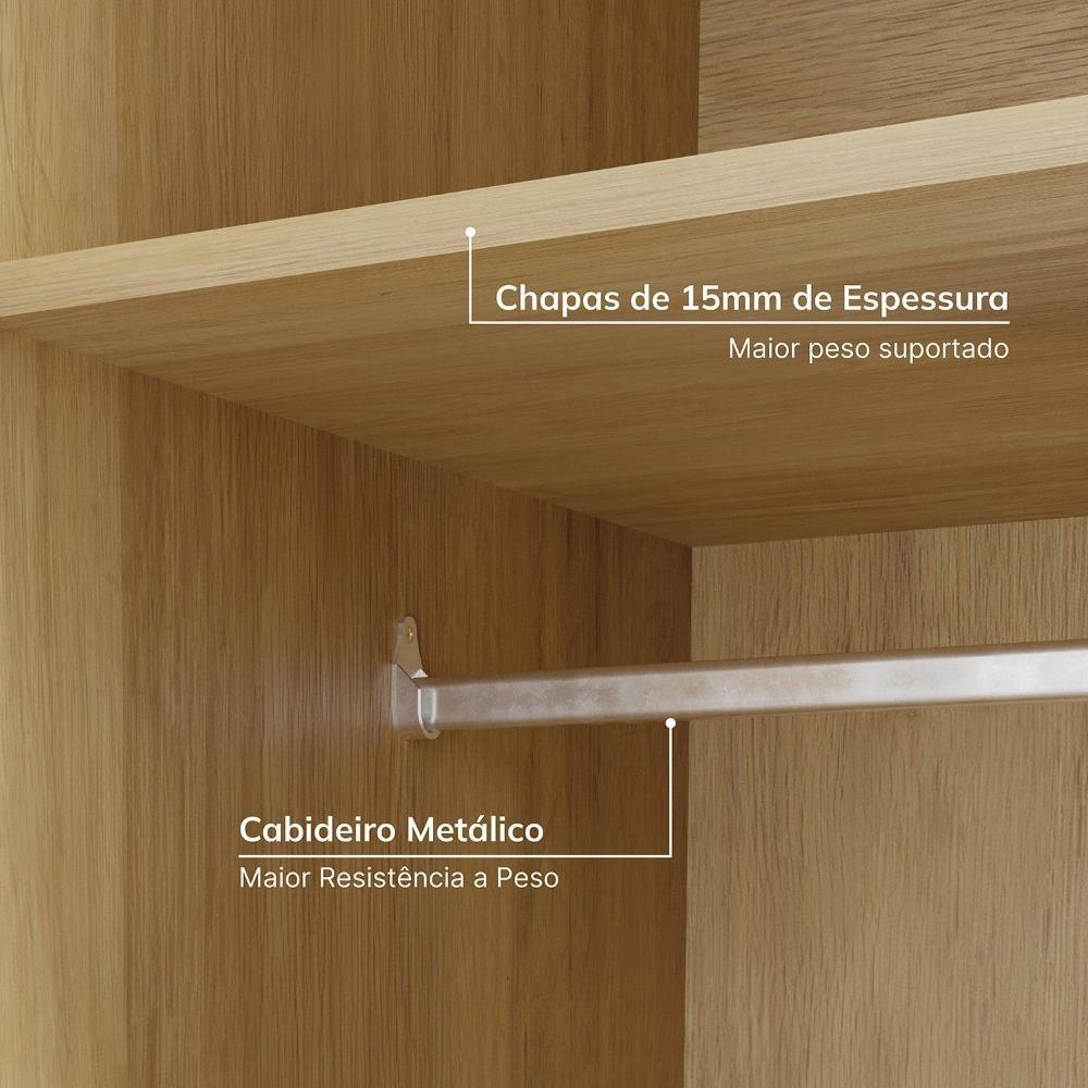 Miniatura Módulo de Canto Linear Closet sem Porta Jade Cabecasa Madeiramadeira Avelã