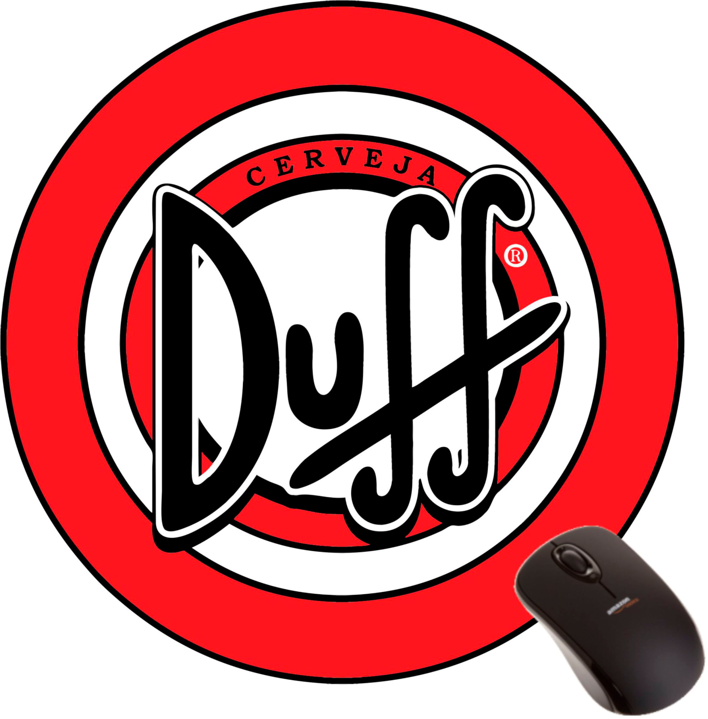 Miniatura Mousepad Cerveja Duff Logo Simpsons Homer Simpson Desenho