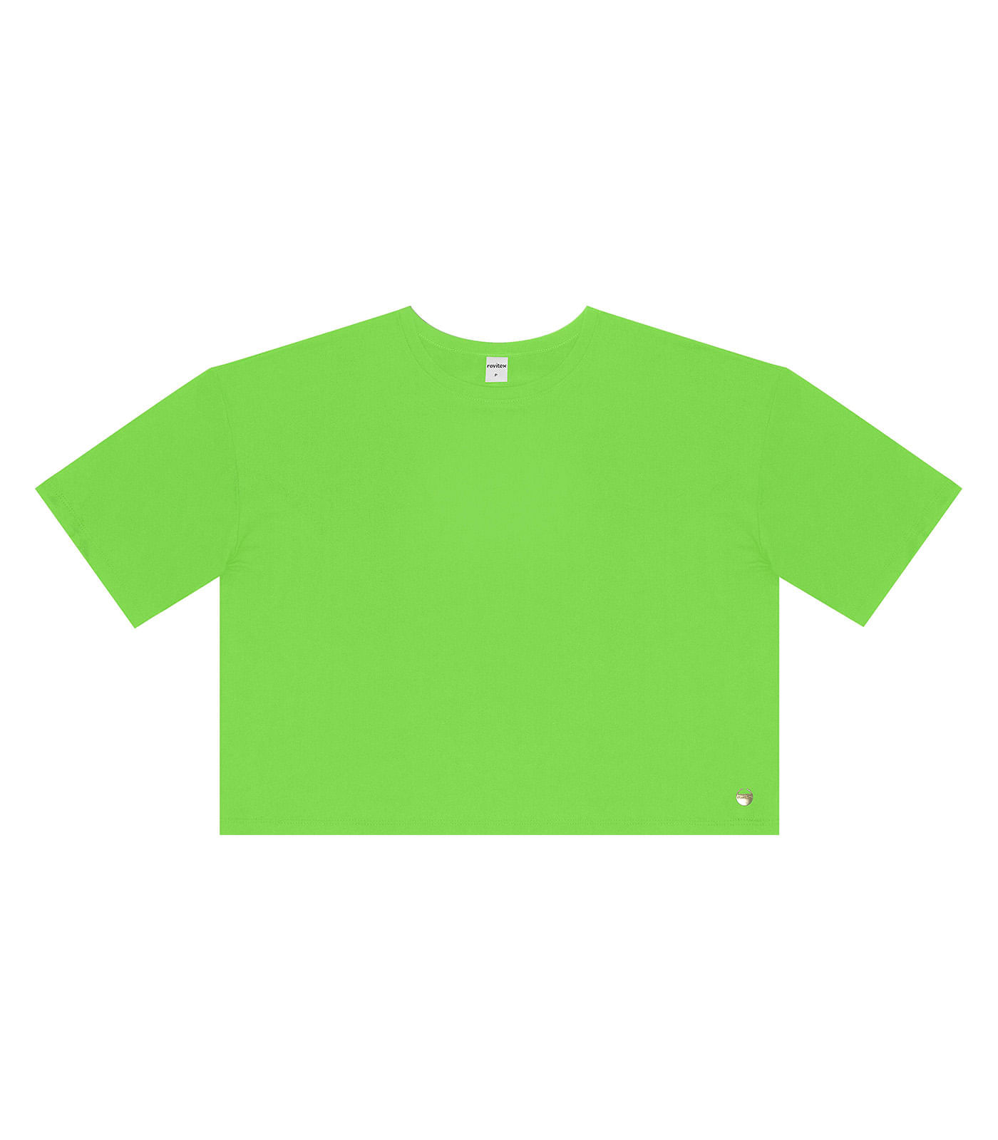 Miniatura Blusa Cropped Manga Curta Rovitex Verde G