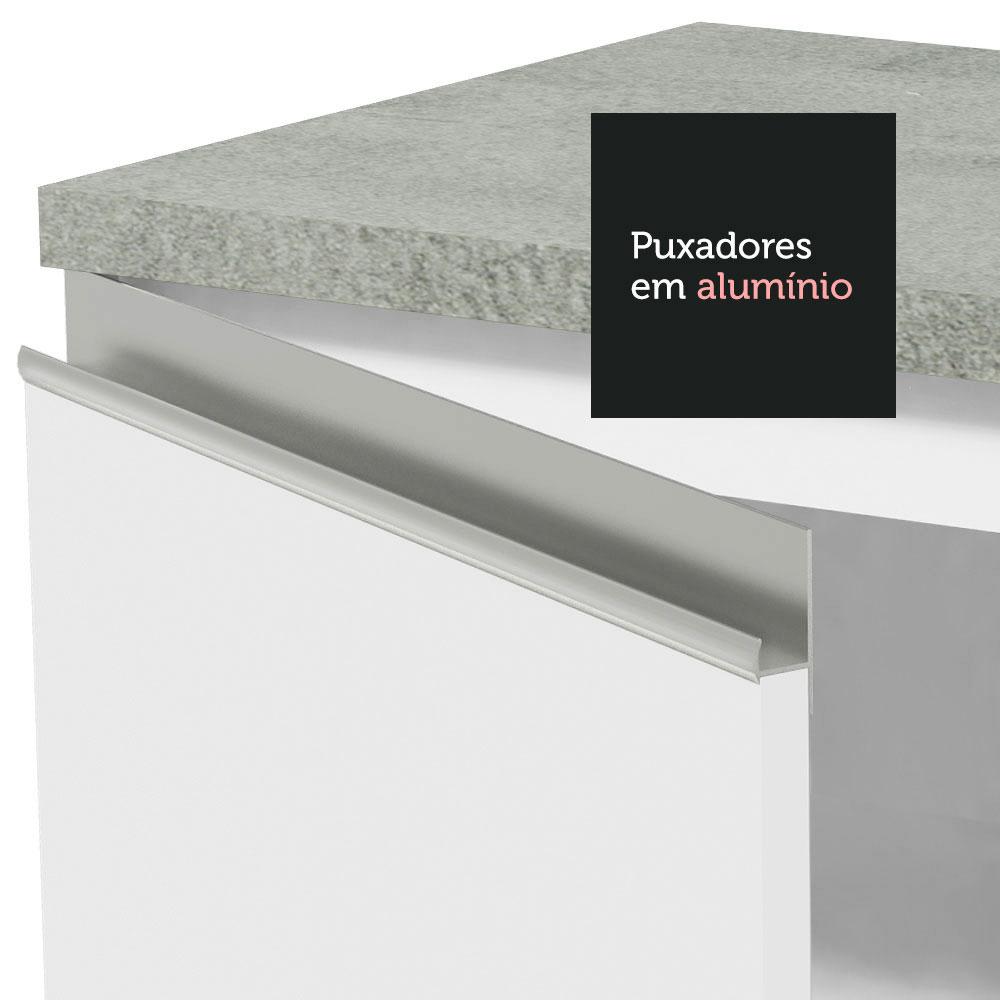 Armário Gabinete para Banheiro 120cm 2 Portas 3 Gavetas Branco Madesa Branco