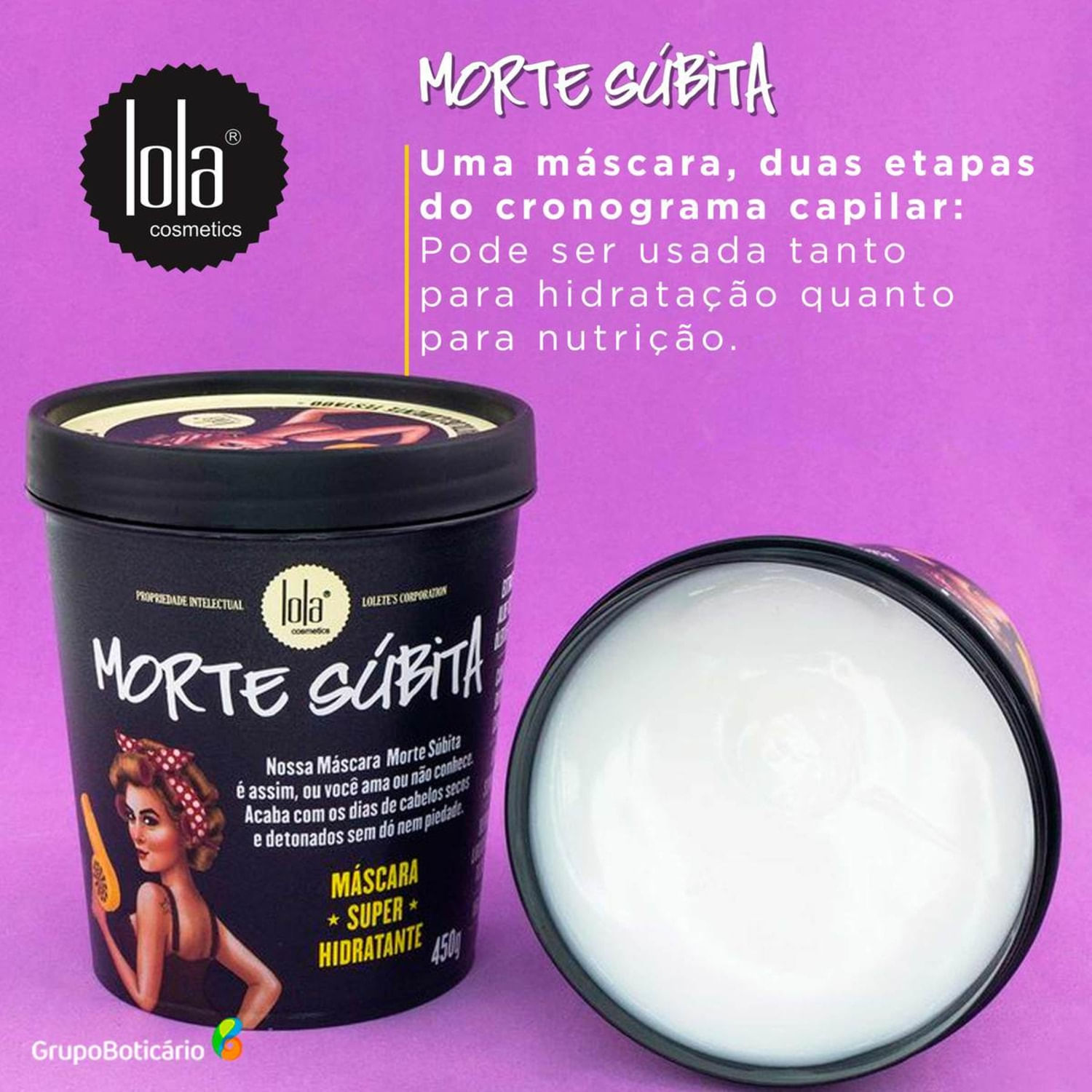 Miniatura Máscara de Hidratação Lola Cosmetics Morte Súbita 450g