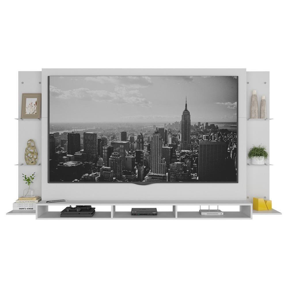 Painel Com Suporte Tv 75" Web Multimóveis Mp1049 Branco