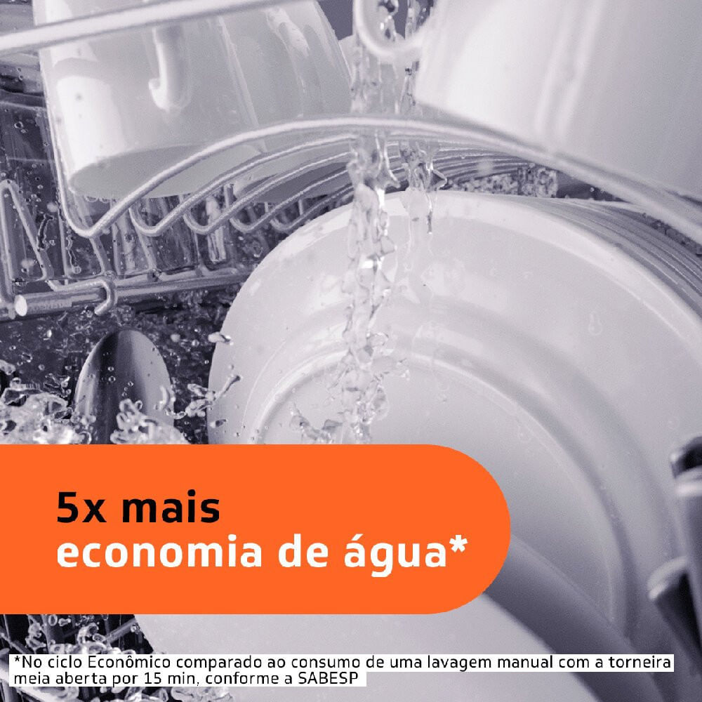 Lava-Louças 8 Serviços de Lavagem BLF08BS Brastemp Cinza - 110V