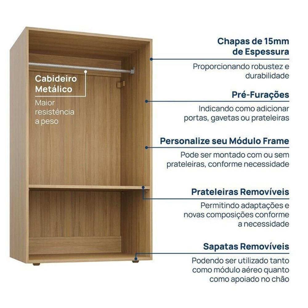 Módulo 70x120 2 Portas Frame Cabecasa madeiramadeira Acácia