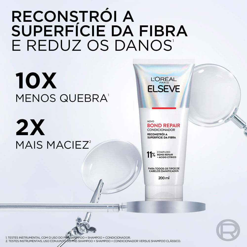 Kit Elseve Bond Repair Tratamento Pré Shampoo 200ml Shampoo 250ml e Condicionador 200ml