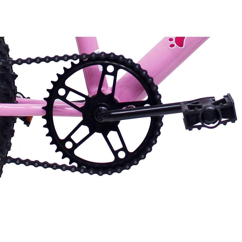 Miniatura Bicicleta Aro 20 Bike Infantil Meninas Feminina Com Cesta Saidx Rosa
