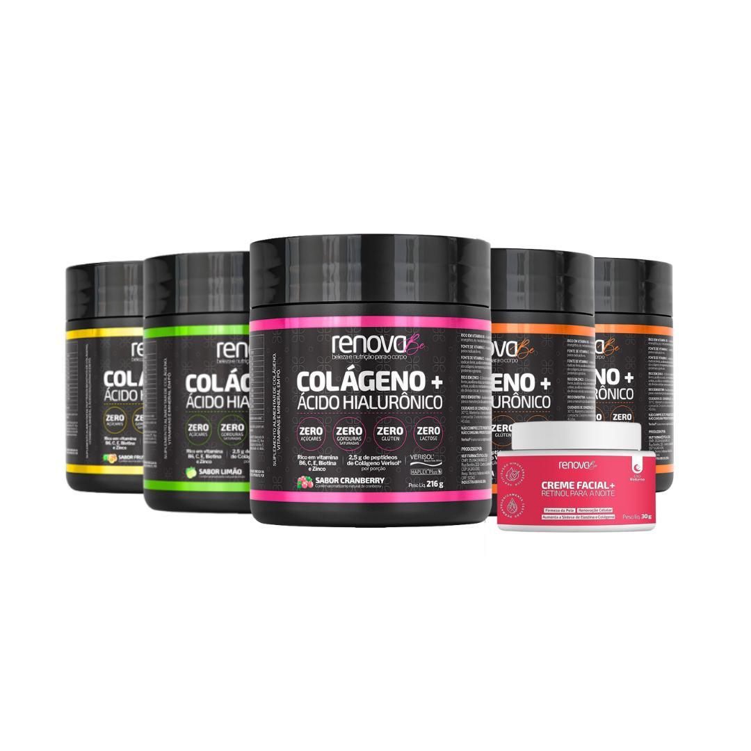 Miniatura Kit Renova Be 5 Colágenos + Creme Facial Retinol