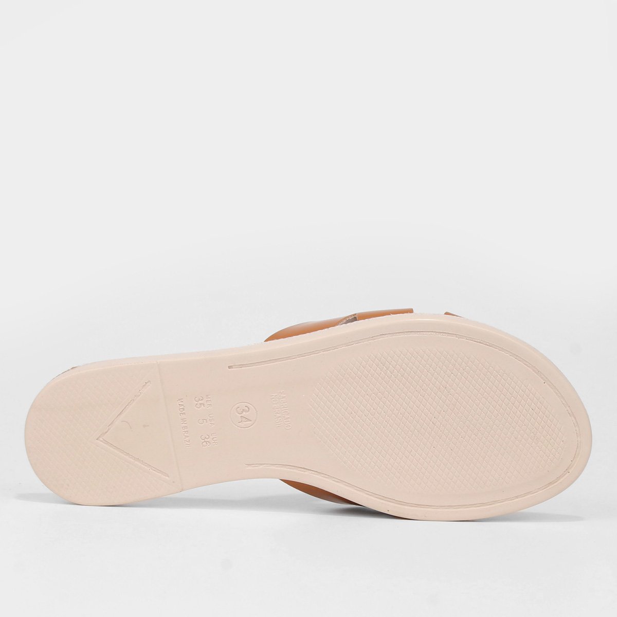 Rasteira Via Scarpa Básica Verniz Caramelo - 34