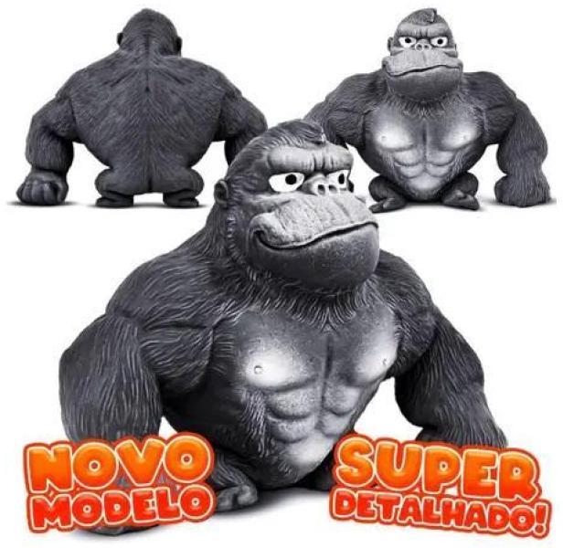 Miniatura Gorila 15Cm Grande Esmaga Antiestresse Macaco Estica Braço