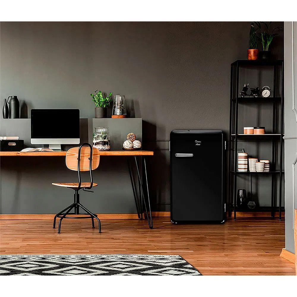 Frigobar Retrô Midea 95 Litros Preto Onix 220V