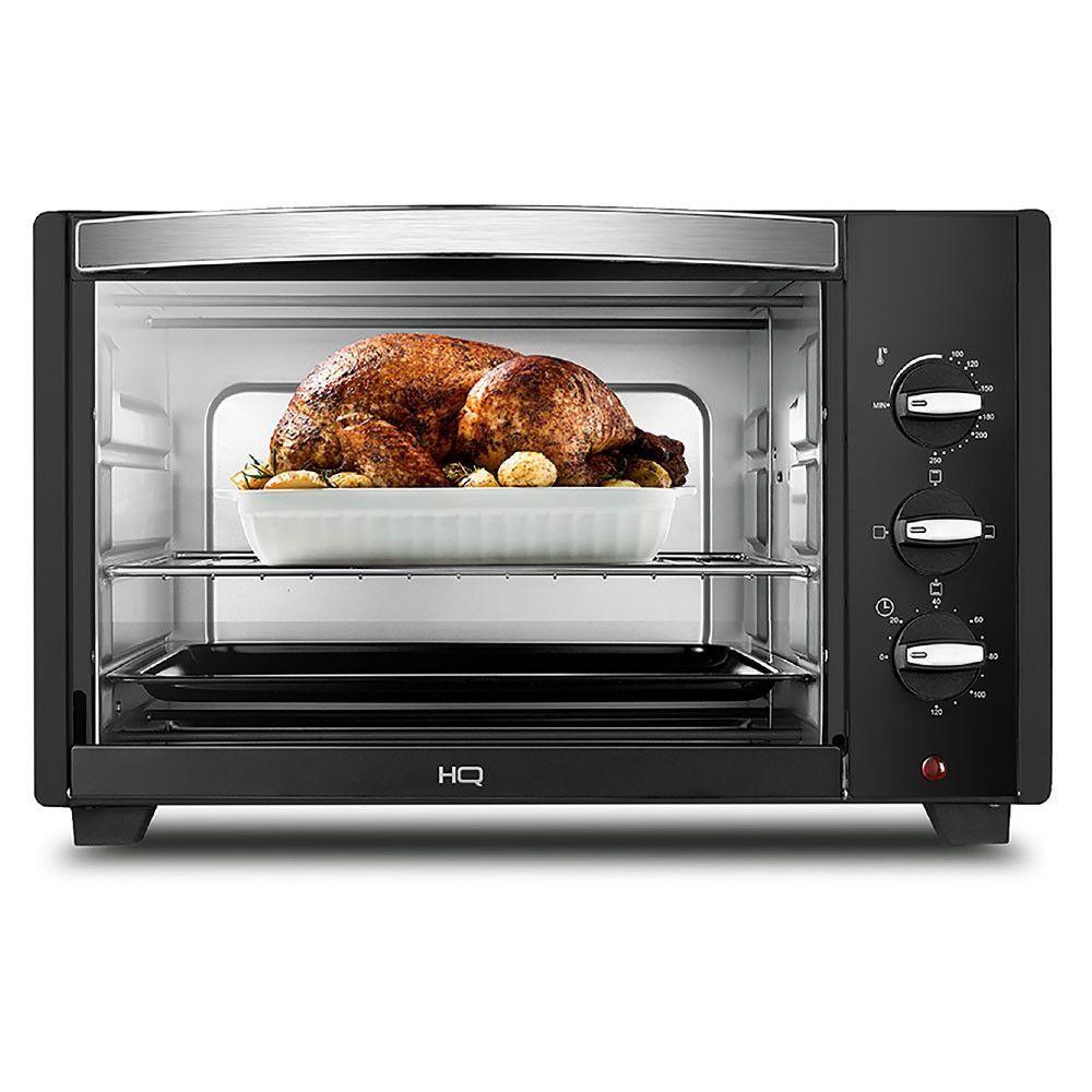 Miniatura Forno Elétrico De Bancada HQ 38L 1600W Preto 110V
