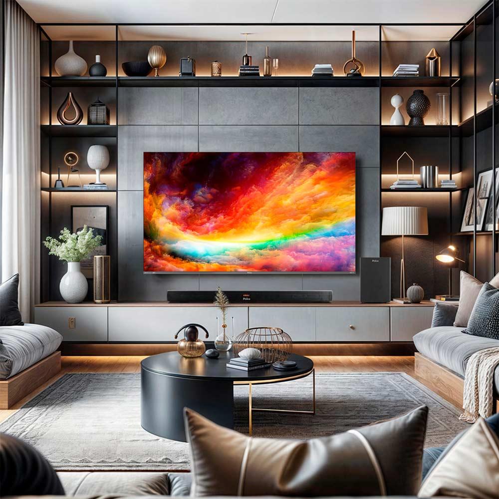 Miniatura Smart Tv Led 55" P55CRA UHD Borda Ultrafina Philco Preto