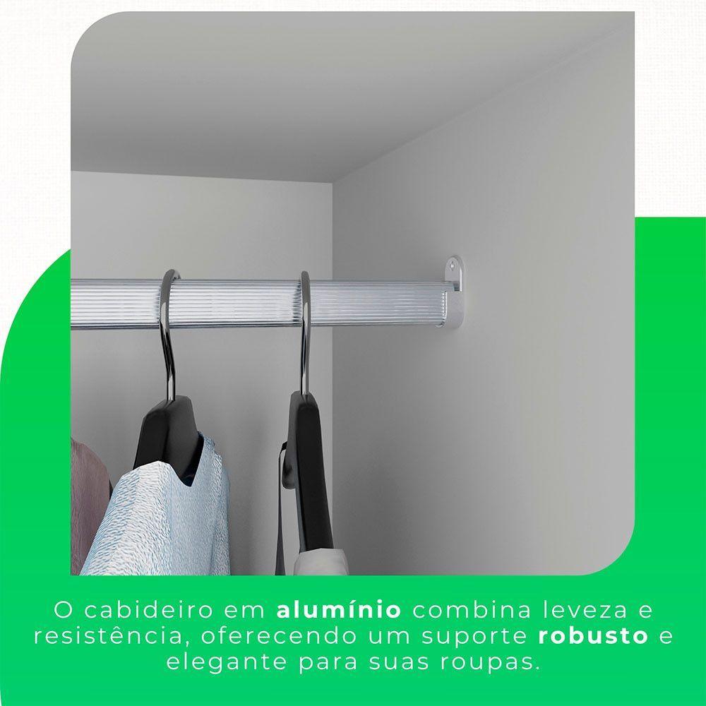 Guarda-roupa Casal Com Pé 6 Portas 2 Gavetas Recife Sallêto Branco
