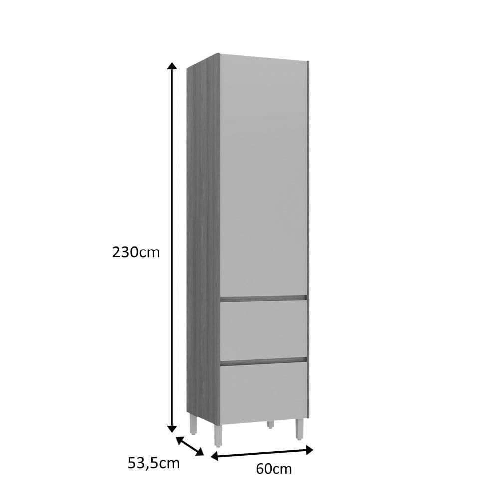 Miniatura Paneleiro Dispenseiro 2 Portas 1 Gaveta Lumina - Itatiaia Grafite-fendi