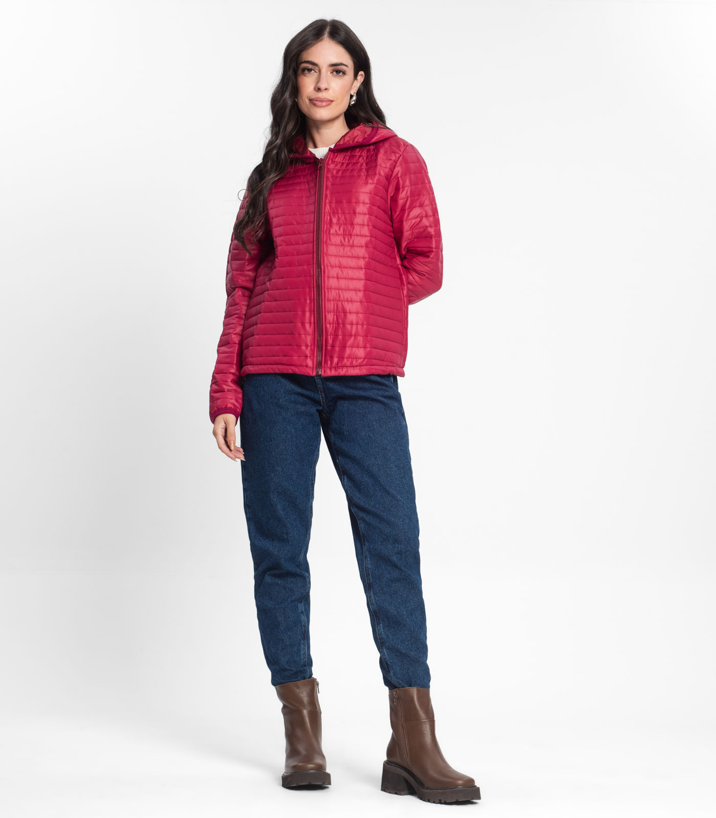 Miniatura Jaqueta Feminina Com Capuz Rovitex Roxo G