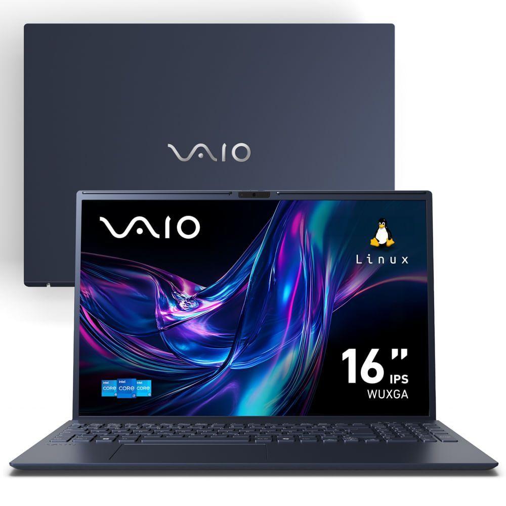Miniatura Notebook VAIO FE16 Intel Core i5-1335U Linux 16GB RAM 512GB SSD Tela 16” IPS WUXGA Antirreflexo Cinza Grafite