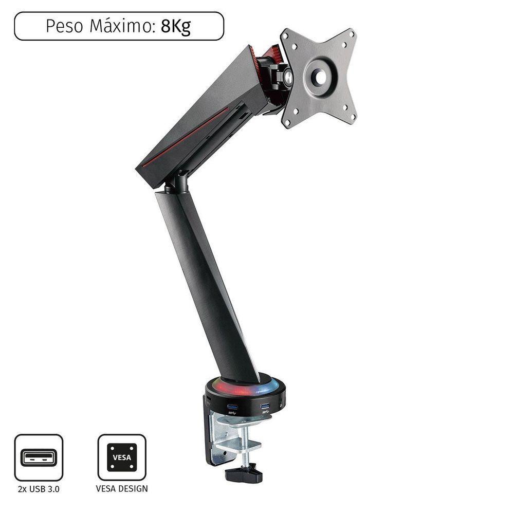 Miniatura Suporte Gamer Para Monitor Com Usb 17 - 32 - Psgam1732