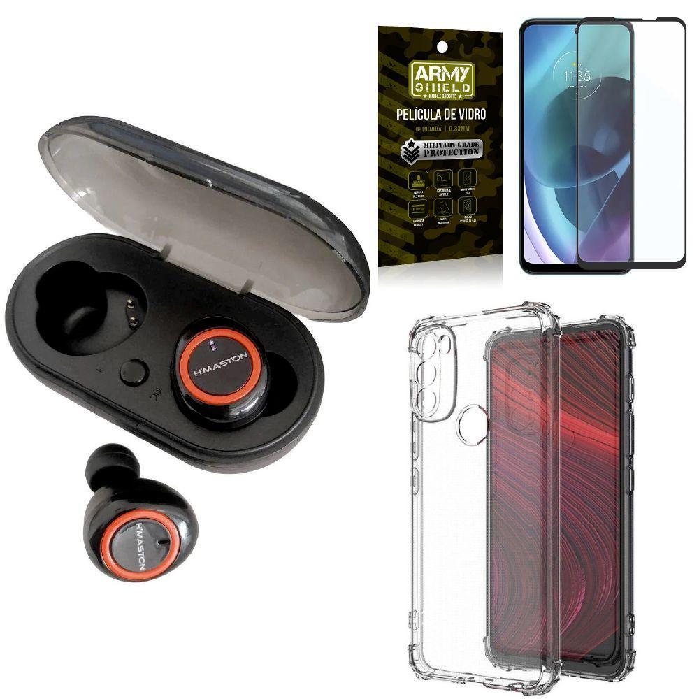 Miniatura Capa Moto G71 + Fone Bluetooth Ly-101 + Película 3D