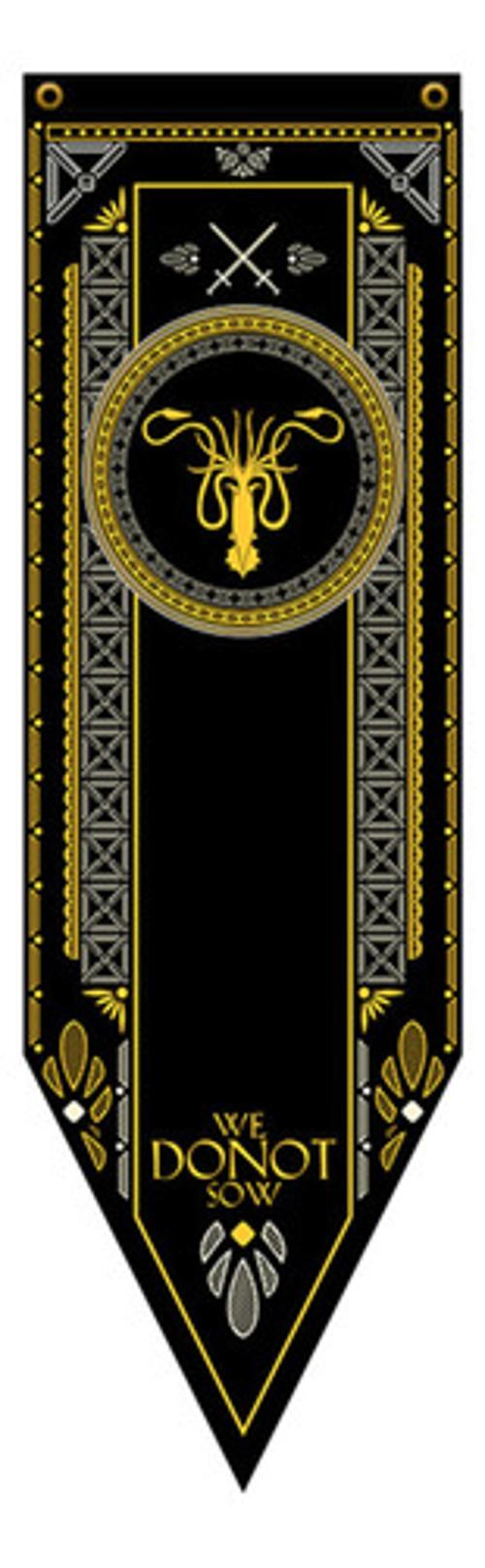 Miniatura Bandeira Flâmula Com Brasão Casa Greyjoy Game Of Thrones