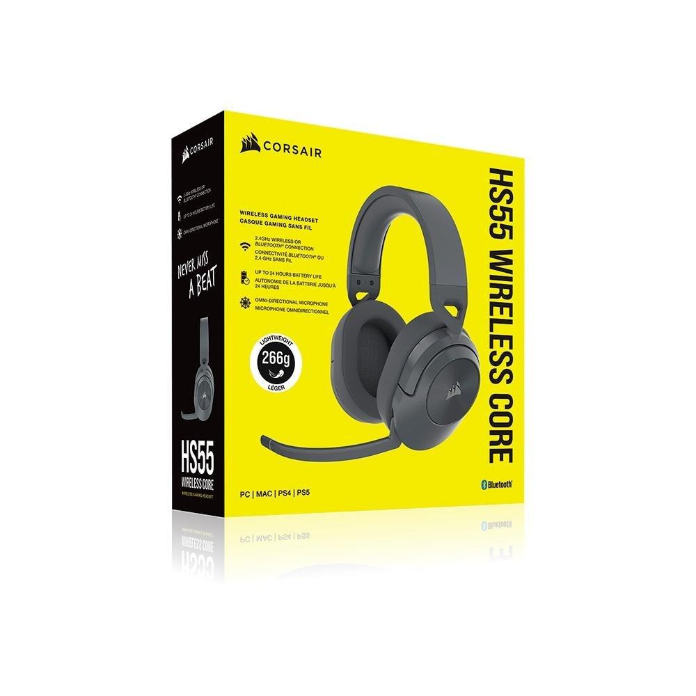 Miniatura Headset Gamer sem Fio Corsair HS55 Wireless Core, 2.4GHz, Bluetooth, Preto - CA-9011291-NA