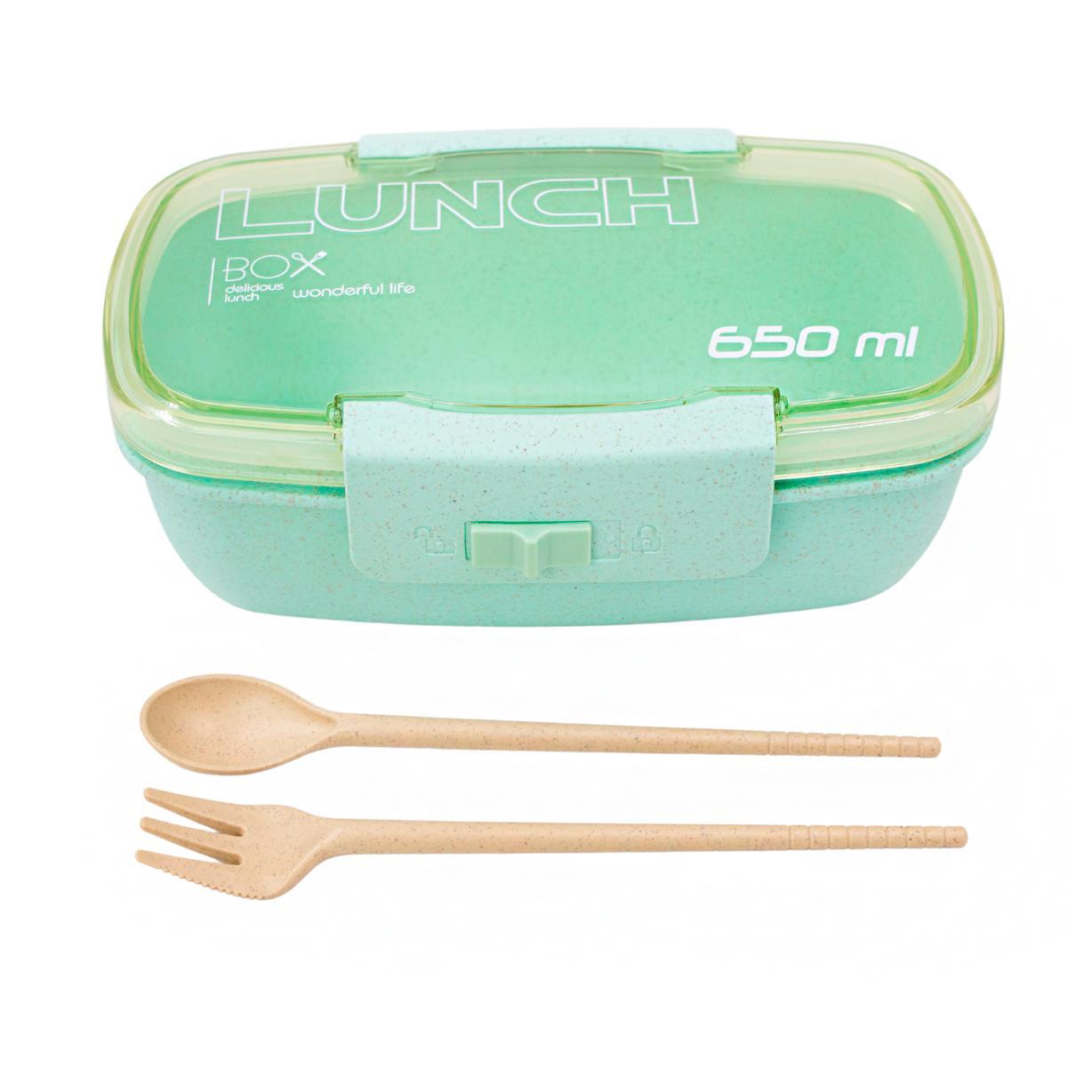 Miniatura Marmita Térmica Fit 650ml - Garfo e Colher - Livre de BPA