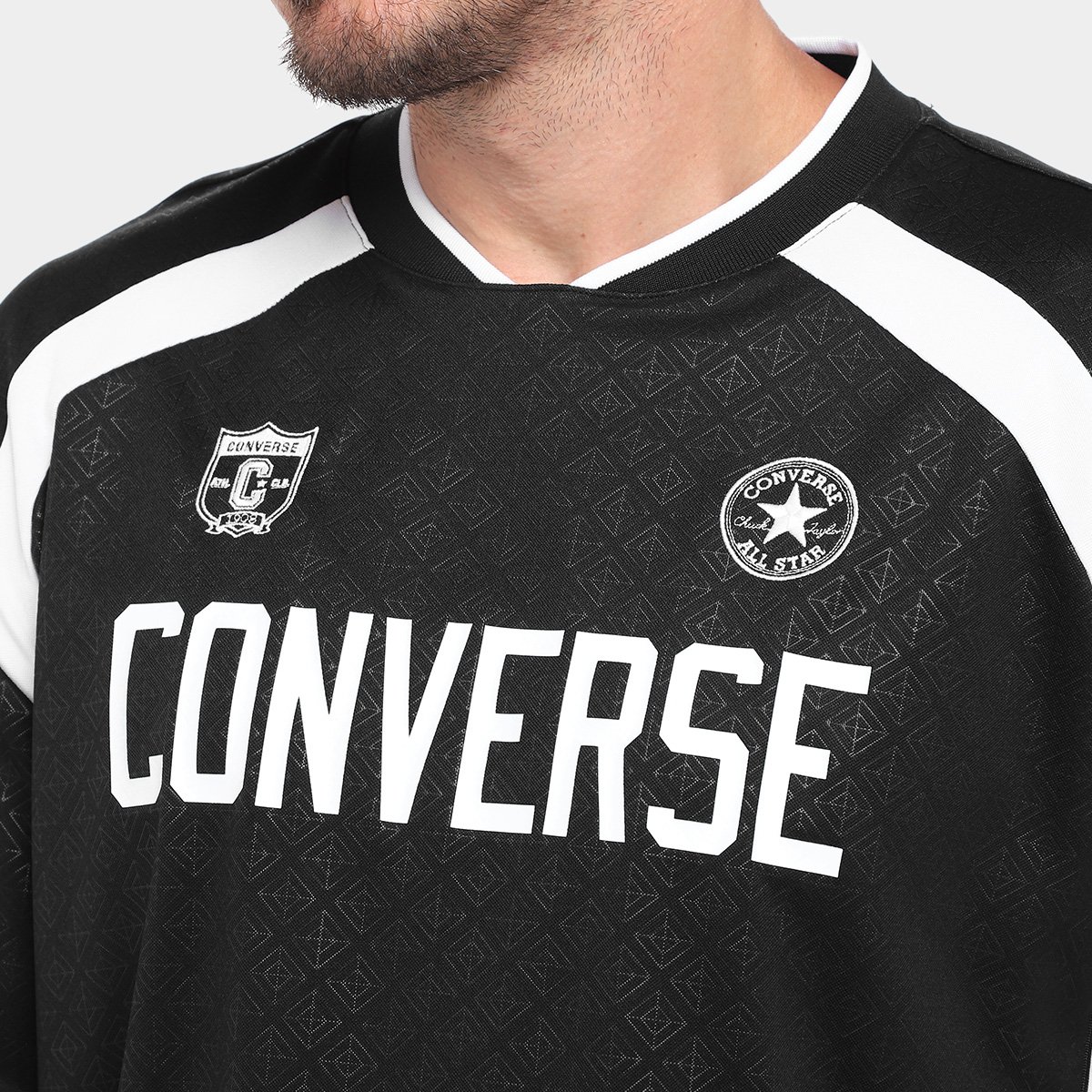 Miniatura Camiseta Converse Soccer Jersey Masculina Preto - G