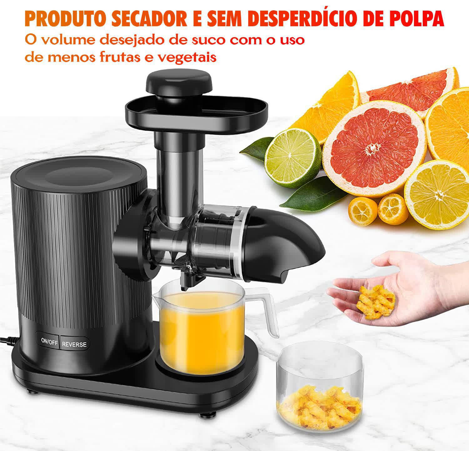 Miniatura Slow Juicer Moedor Espremedor Extrator De Prensa A Frio 220V