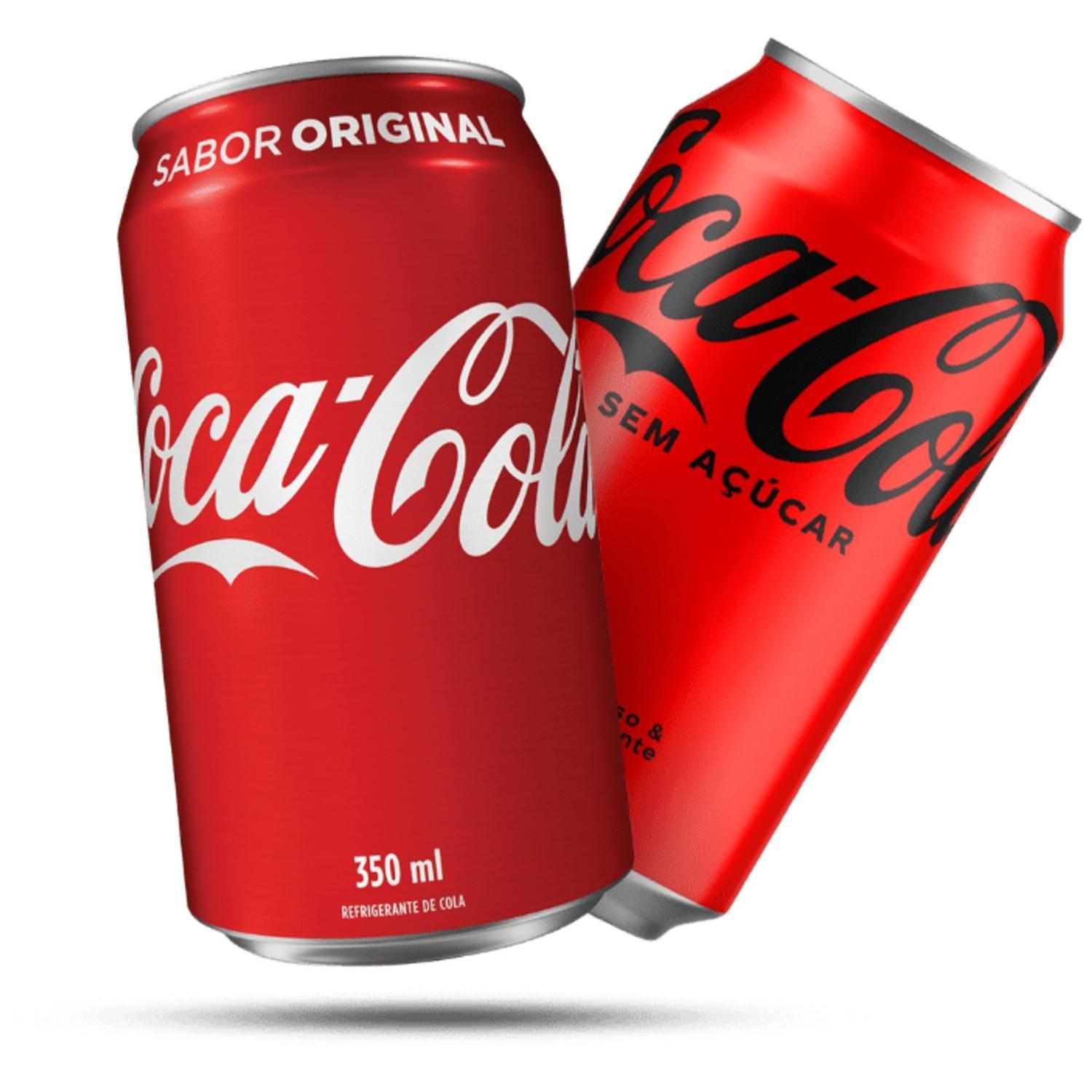 Miniatura Refrigerante Coca Cola Sem Açucar Lata 220Ml ( 6 Latas )