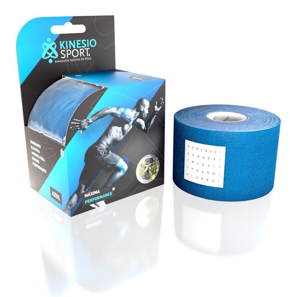 Miniatura Bandagem Elástica Kinesio Sport Azul