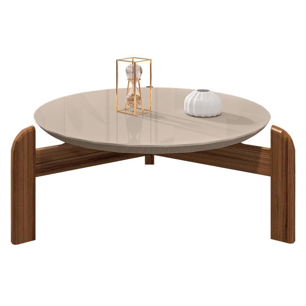 Miniatura Mesa De Centro Lizz Redonda Off White-cedro - Casa D Off White-cedro