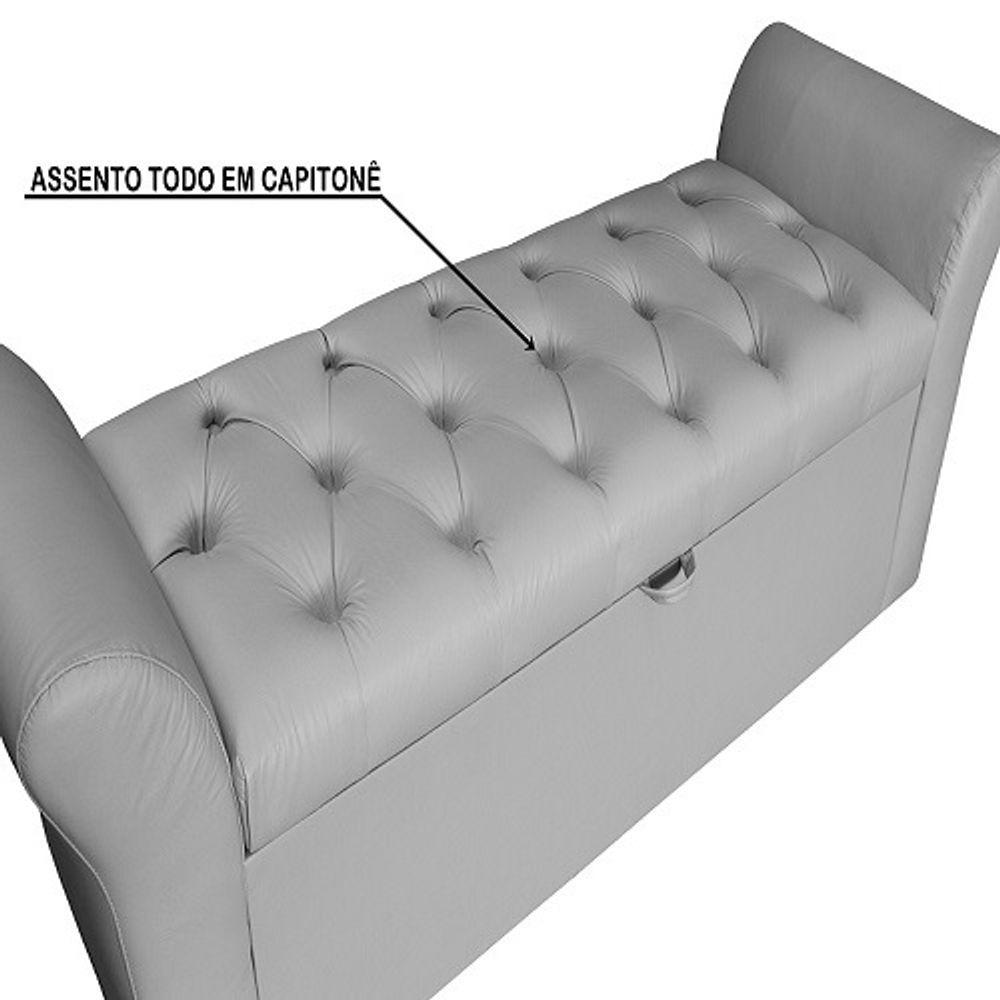 Miniatura Recamier Baú Egeo 160x55 Suede Capuccino - Bandiera Decor