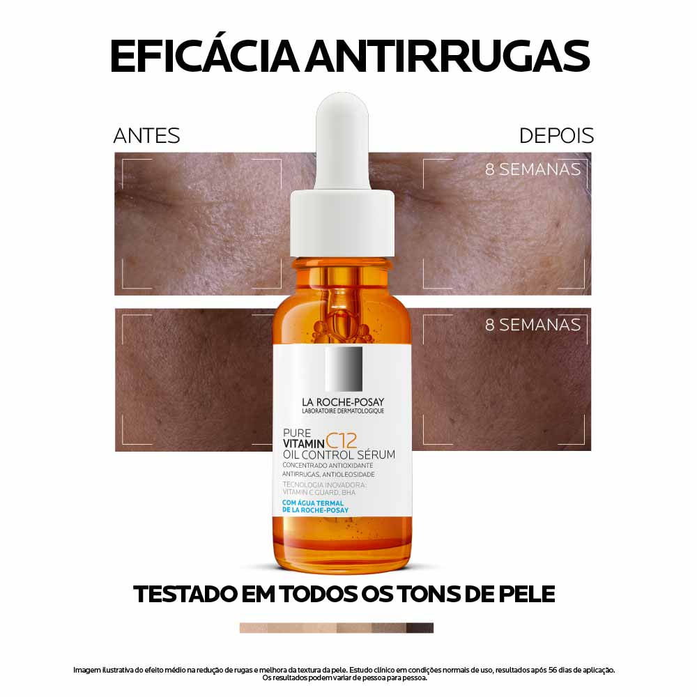 Sérum Antirrugas La Roche-Posay - Pure Vitamin C12 Oil Control 15ml