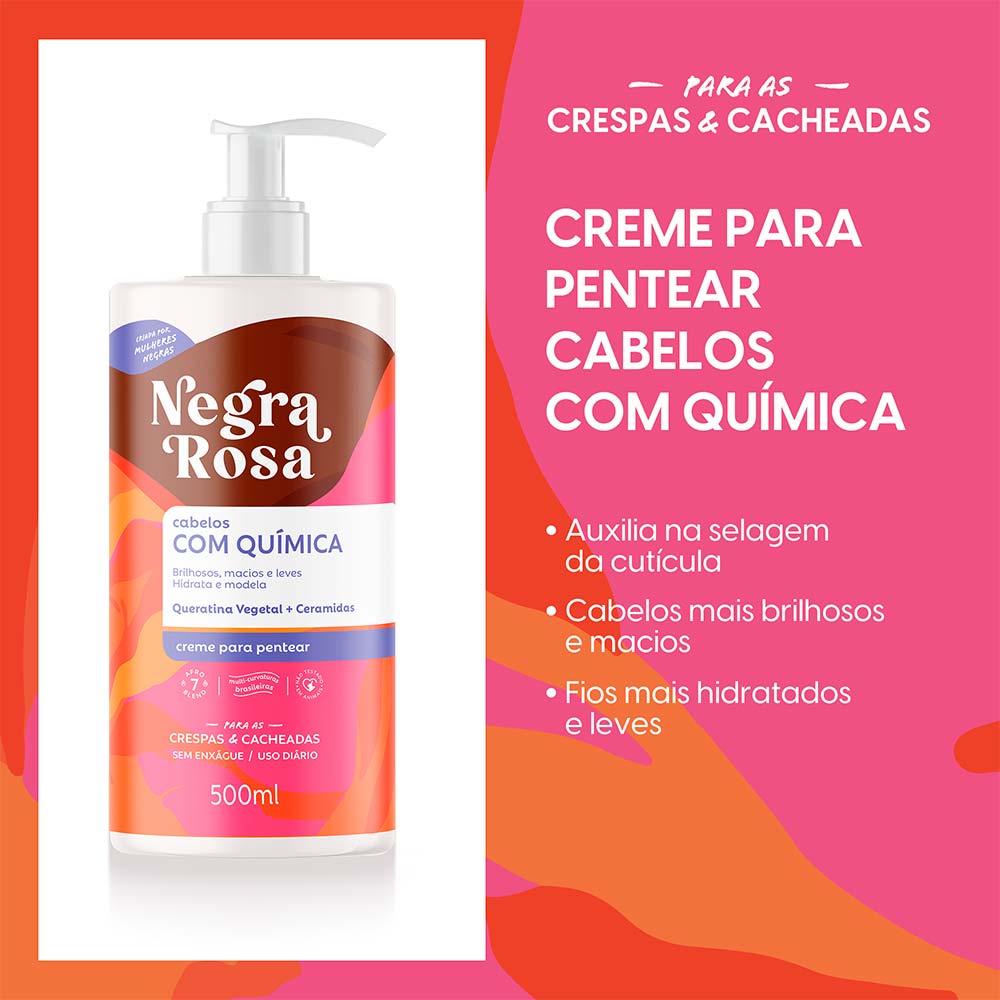 Miniatura Negra Rosa Química Creme de Pentear 500ml