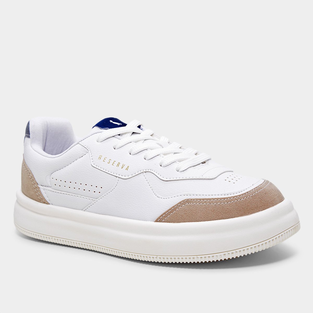 Miniatura Tênis Reserva Troy Masculino Branco+Bege - 38