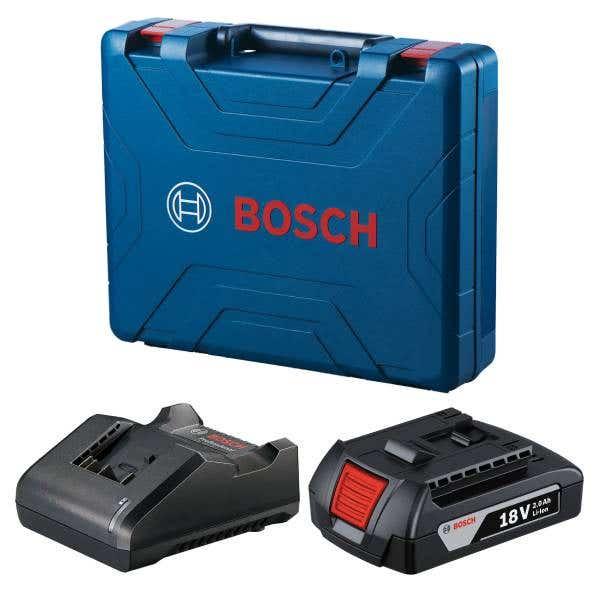 Miniatura Parafusadeira Furadeira 18v Impacto GSB185-LI BOSCH + Brocas Bivolt
