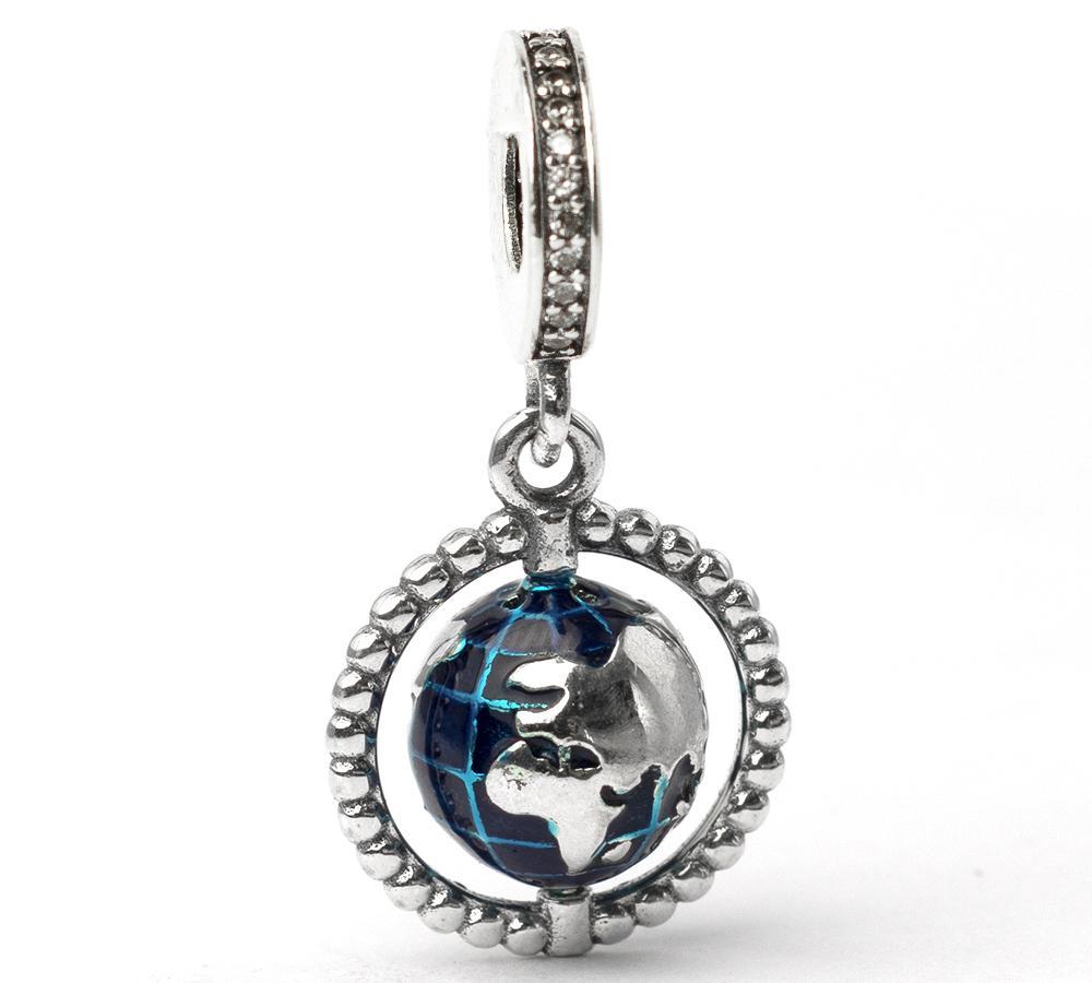 Miniatura Berloque Pingente Globo Terrestre