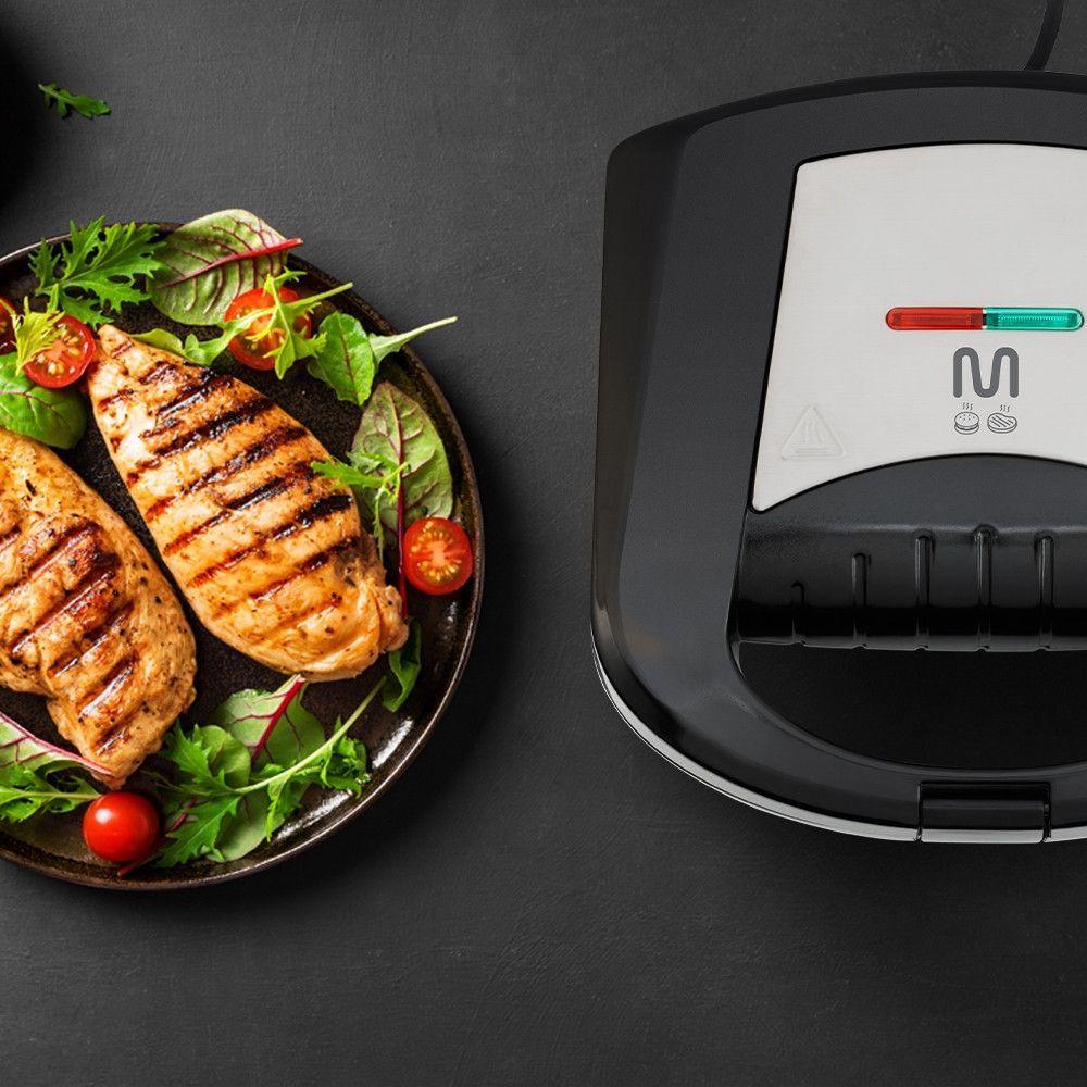 Sanduicheira Grill Com Acabamento Inox 127V 750W Multi - Ce164 Preto 127V