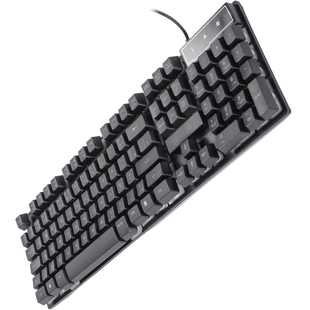 Miniatura Teclado Com Fio Para Jogo Digitação De Texto Anti Ghosting Ç