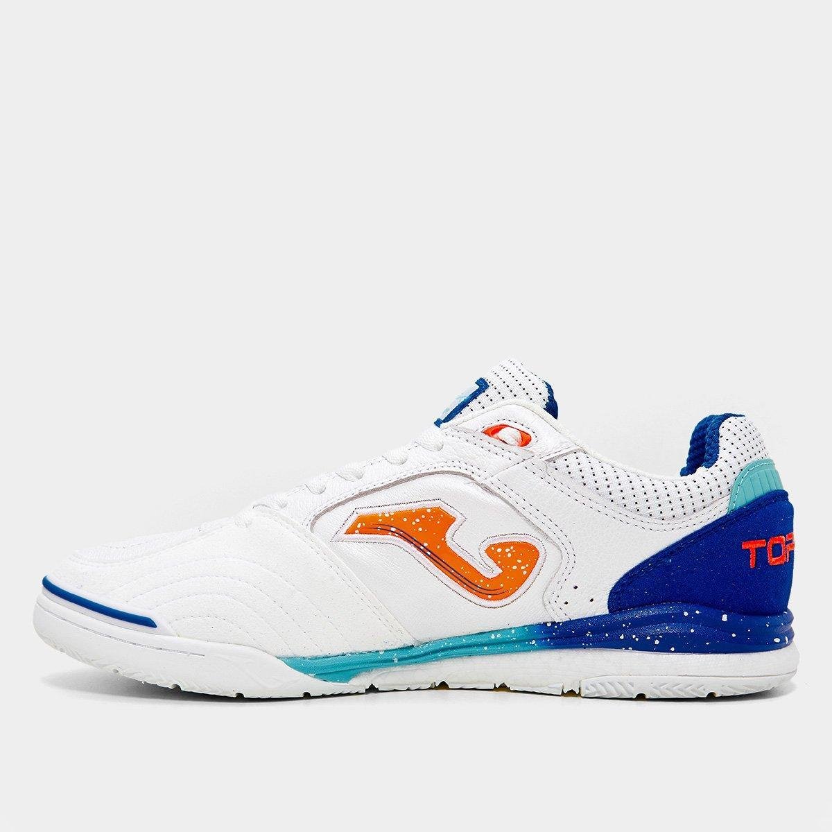 Chuteira Futsal Joma Top Flex Rebound Branco+Azul - 37