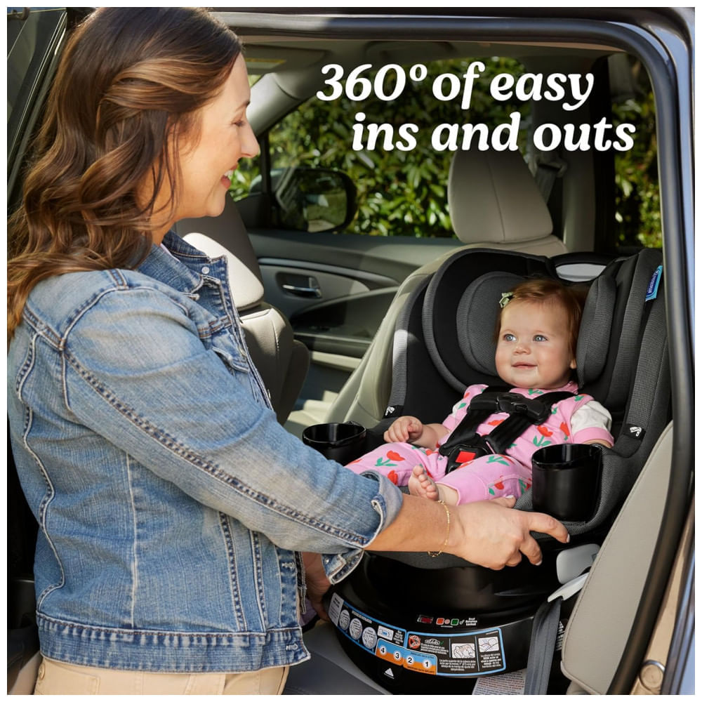 Miniatura Cadeirinha de Carro Conversível Graco EasyTurn 360 2 em 1, Giratória 360 Graus, Design Slim - Solae
