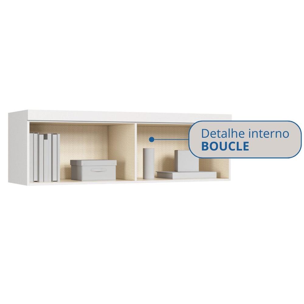 Miniatura Módulo Aéreo para Quarto 2 Portas Infinity Branco Line/Duna