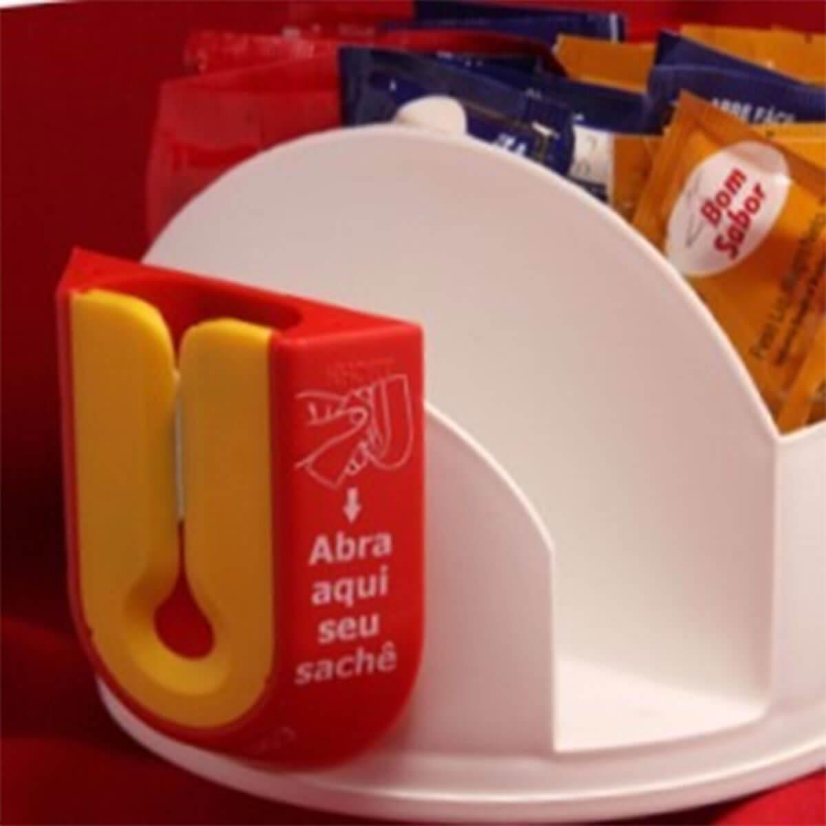 Miniatura Kit 3 Abridor De Sachê Clássico Vermelho Katchup Maionese