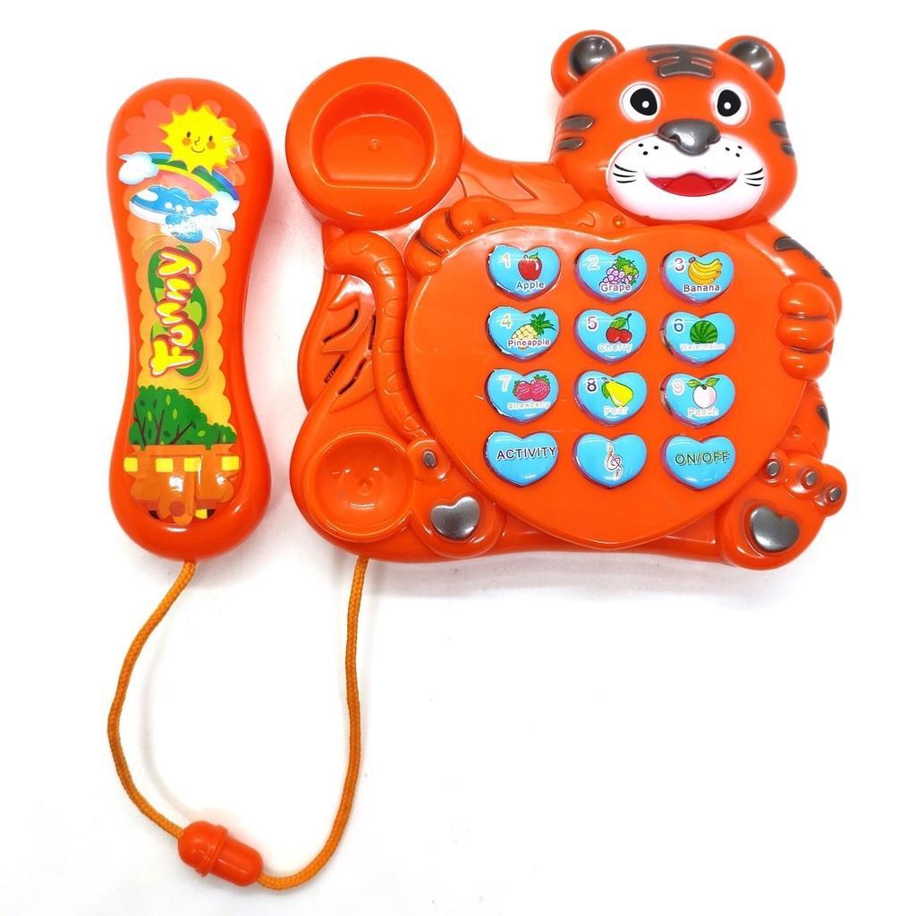 Miniatura Telefone Infantil Girafa Brinquedo Educativo Musical