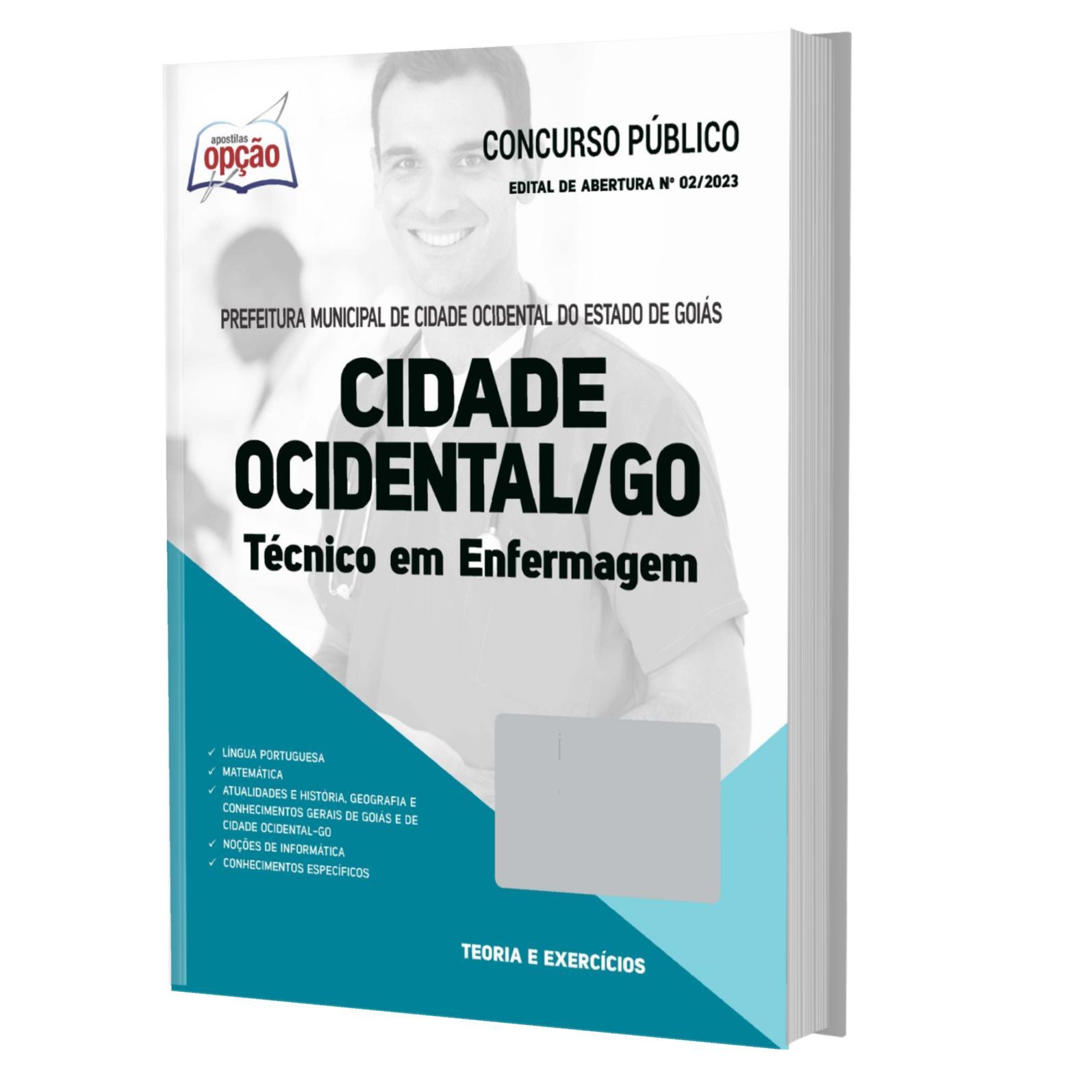 Miniatura Apostila Cidade Ocidental Go 2023 - Técnico Em Enfermagem