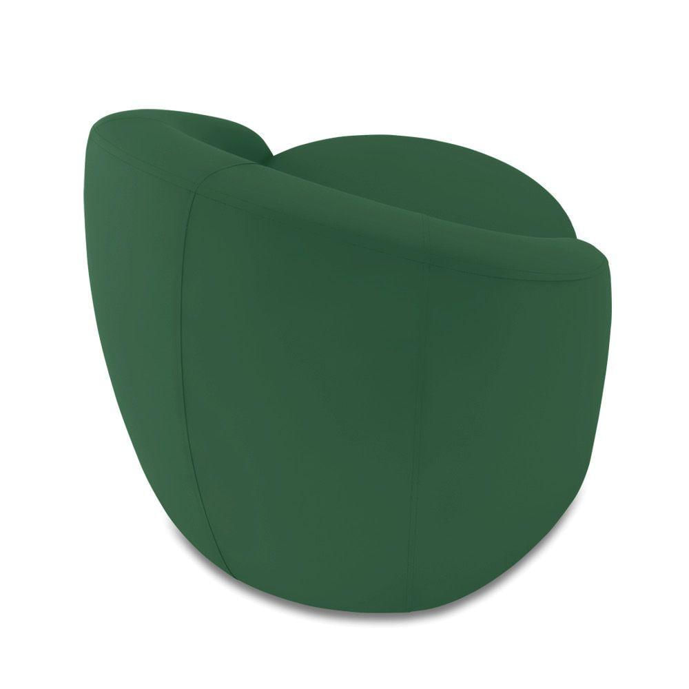 Poltrona Decorativa Orgânica Giratória Lua Veludo Verde D03 - D'rossi