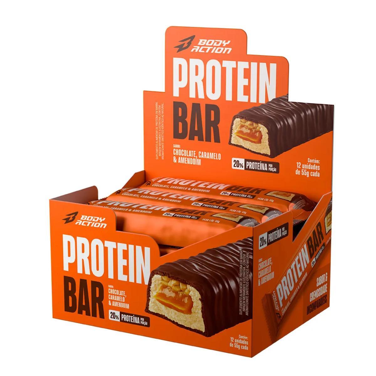 Miniatura Caixa Protein Bar Com 12 Unidades - Bodyaction