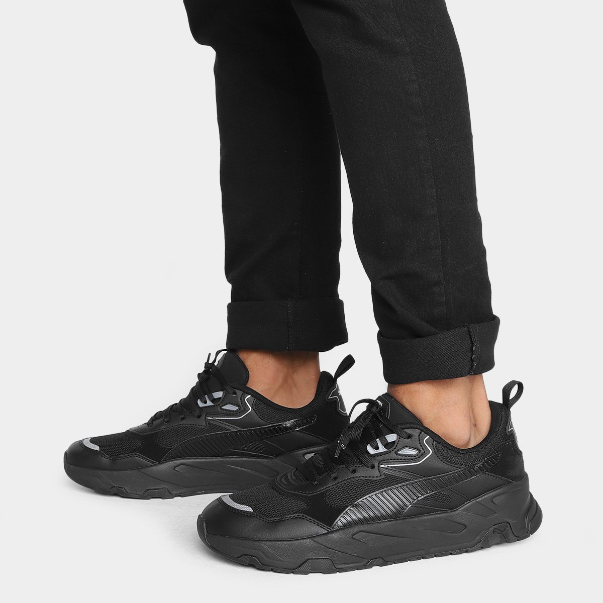 Miniatura Tênis Puma Trinity Masculino Preto+Chumbo - 34