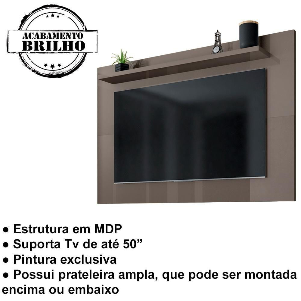 Miniatura Painel Para Sala Tv 50 Polegadas 088163 Cinza Perola Dcasa Cinza Perola