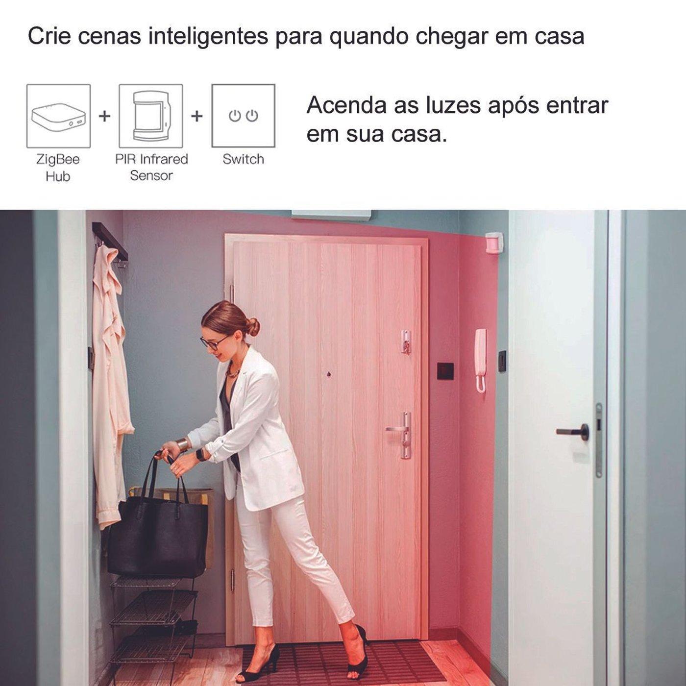 Miniatura Sensor De Movimento Zigbee 3.0 Novadigital Tuya Smart